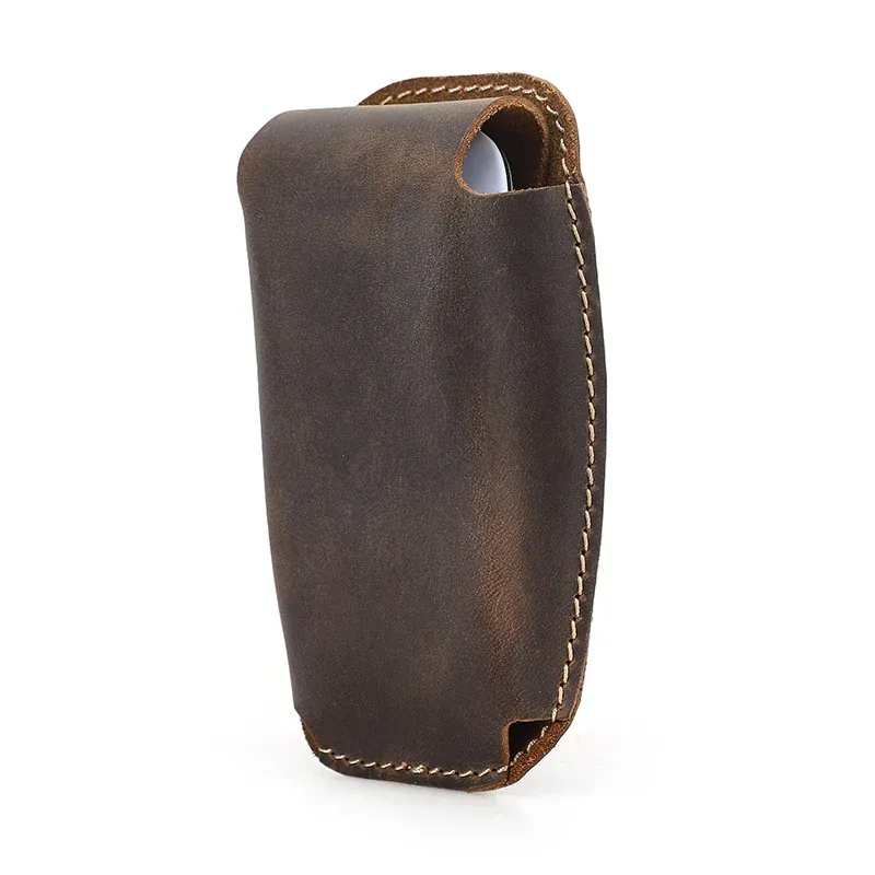 Handmade Crazy Horse Leather Flip Case for Apple Magic Mouse