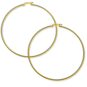 Creolen Gelbgold 750 Runddraht, 60mm