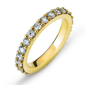 Eternity Ring Gelbgold 750 mit 25 Brillanten Kornfassung