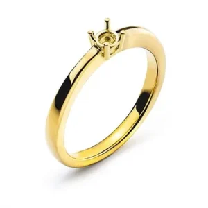 Solitär Ring Rohling Gelbgold 750 für 0.15 ct.