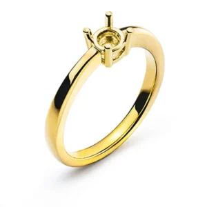 Solitär Ring Rohling Gelbgold 750 für 1.00ct.