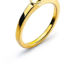 Solitär Ring Rohling Gelbgold 750 Zargenfassung für 0.15ct.