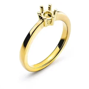 Solitär Ring Rohling 6-Griff Fassung Gelbgold 750 für 0.75 ct.