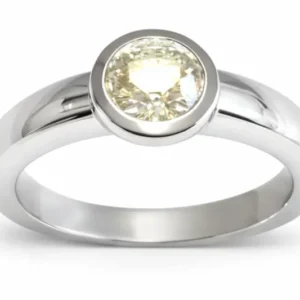 Solitär Ring Zargenfassung Weissgold 750 H SI 1.00 ct.