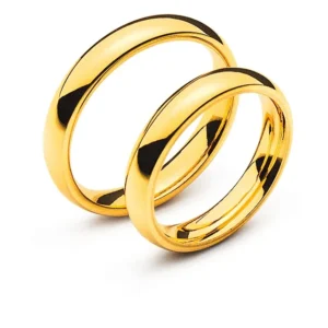 Trauring Gelbgold 750 halbrund bombiert ca. 3.9mm