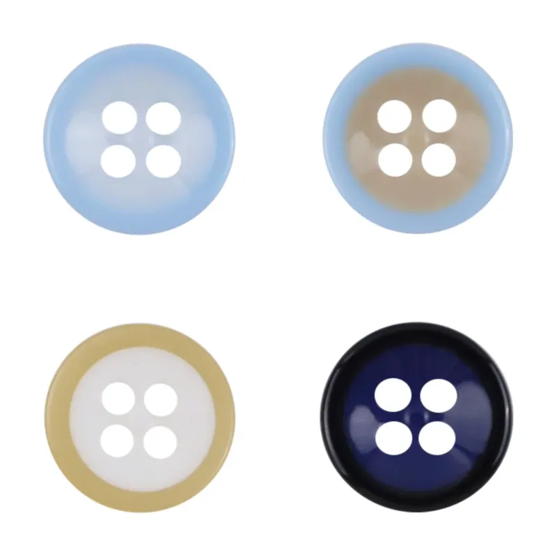 11.5MM Sky Blue Bowl-Shaped Resin Buttons for Work Shirts -50pcs