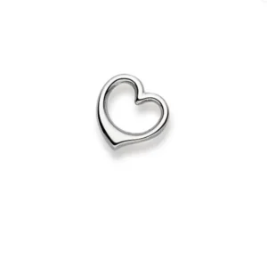 Herzanhänger 18 Karat Weissgold 750 - 13x14 mm
