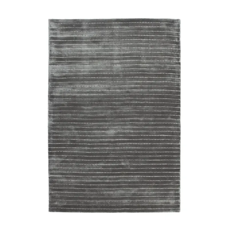 Teppich – Silber Multi Farbe, Flachflor, Streifen-Look, 170 cm - Prime 110 | Kayoom