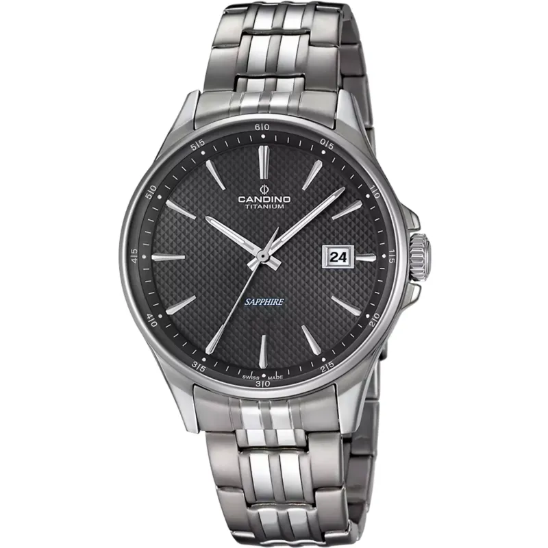 Candino Swiss Made Titanium Herrenuhr Schwarz 41 mm - C4606/D