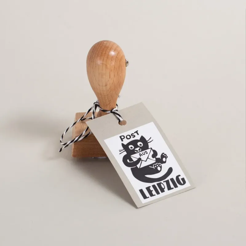 Alinea Stempel Katze mit Umschlag Post aus Leipzig – Stempel