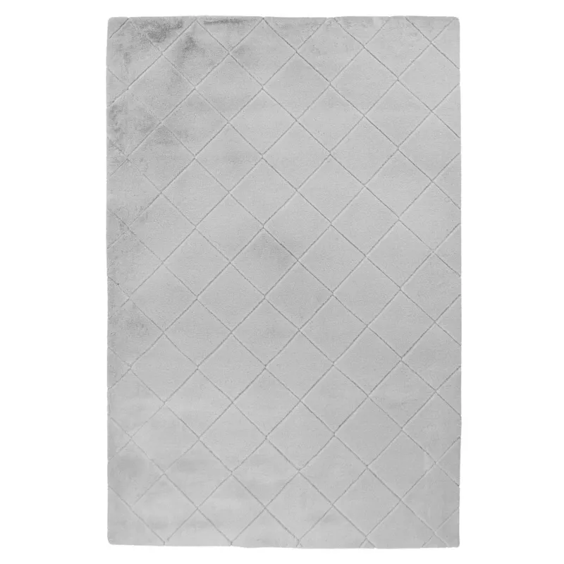 Teppich – Polyester Oberfläche, Geprägtes Muster, Graue Farbe, 160 x 230 cm - Imala 125 | Kayoom