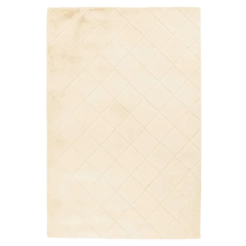 Teppich – Polyester Oberfläche, Geprägtes Muster, Creme Farbe, 200 x 290 cm - Imala 125 | Kayoom