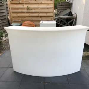 Outdoor Bar, Kunststoff Bar Theke, Bartresen weiß mit Beleuchtung, Bartresen weiß outdoor Bar, Breite 173 cm