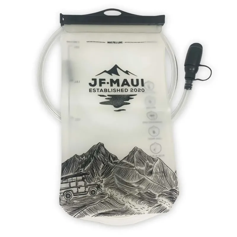 JF Maui 2L Trinkblase für Rucksack – Trinksystem mit Schlauch & Beißventil – BPA- & PVC-frei – 2 Liter Wasserblase für Fahrrad, Wandern, MTB, Ski & Snowboard-Nitrobags-Shop