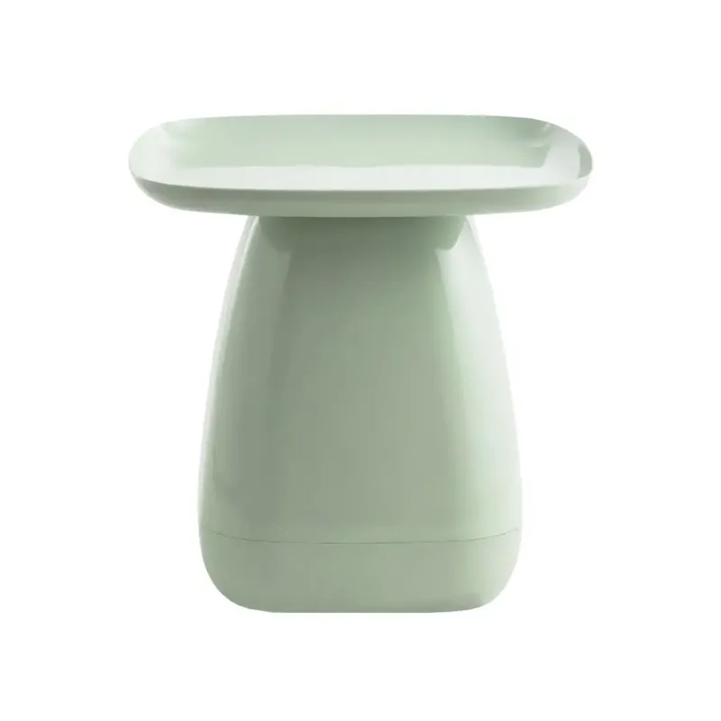 Beistelltisch – Kunststoff Material, Rundes Design, Mintgrüne Farbe - Nima | Kick Collection