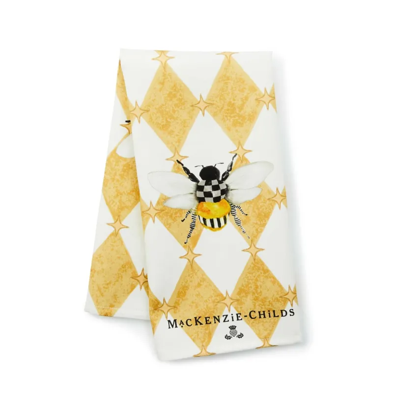 MacKenzie - Childs Honeycomb With Bees Dish Towel - |VESIMI Design|