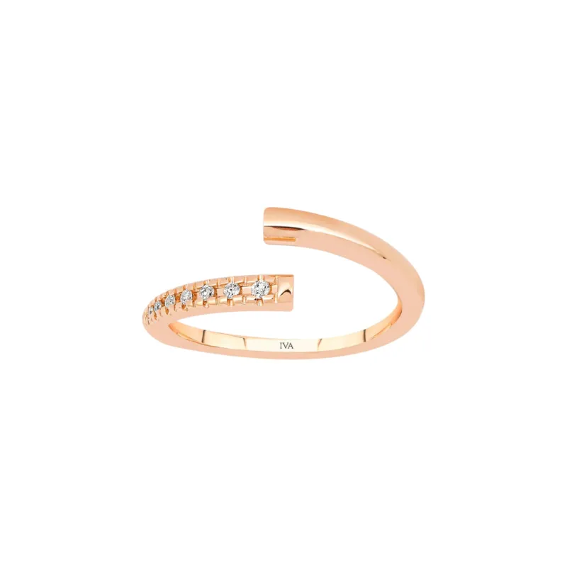 Ring mit 0.06 ct Diamanten in 585 oder 750 Roségold