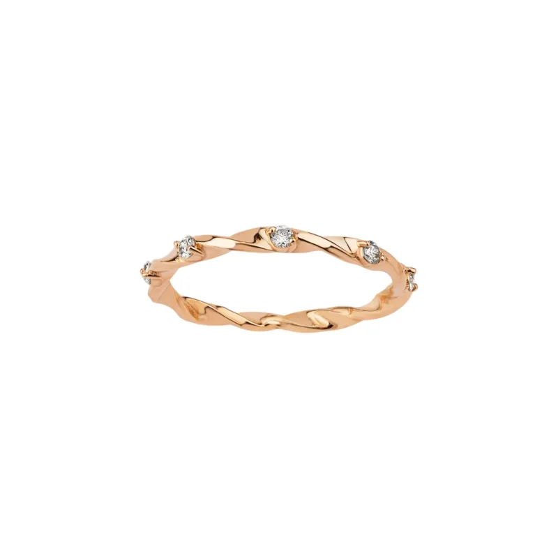 Ring mit 0.11 ct Diamanten in 585 oder 750 Gelbgold