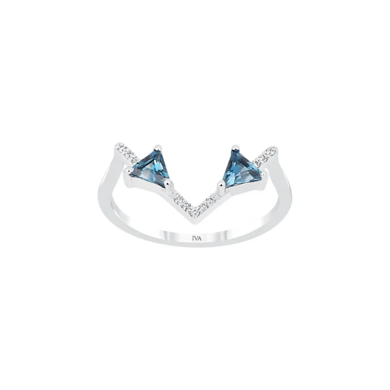 Roségold Diamantring mit Topas 0.58 ct in 585 oder 750 Gold