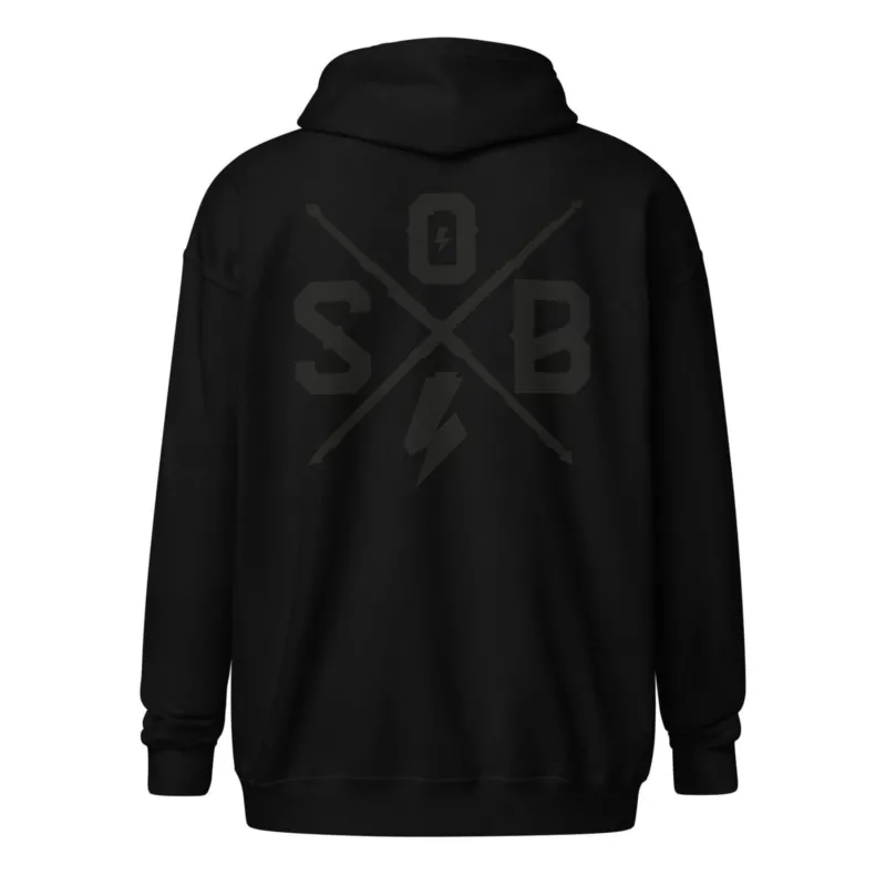 Sons of Battery® - E-MTB Brand & Community Schwarz / S Cross - Unisex Heavy-Blend Zip Hoodie E-Bike-Community
