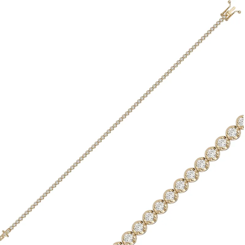 Tennisarmband mit 1.20 ct Diamanten in 585 oder 750 Weissgold