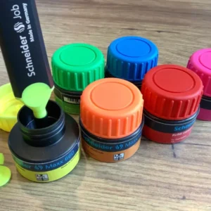 Nachfüllungsdosen in 7 Farben für die Textmarker Job von Schneider
