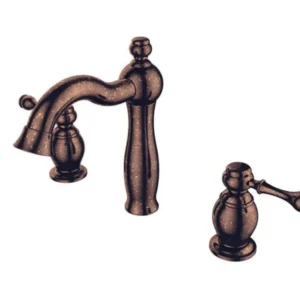 Widespread Antique Copper Basin Faucet - |VESIMI Design| Luxury and Rustic bathrooms online