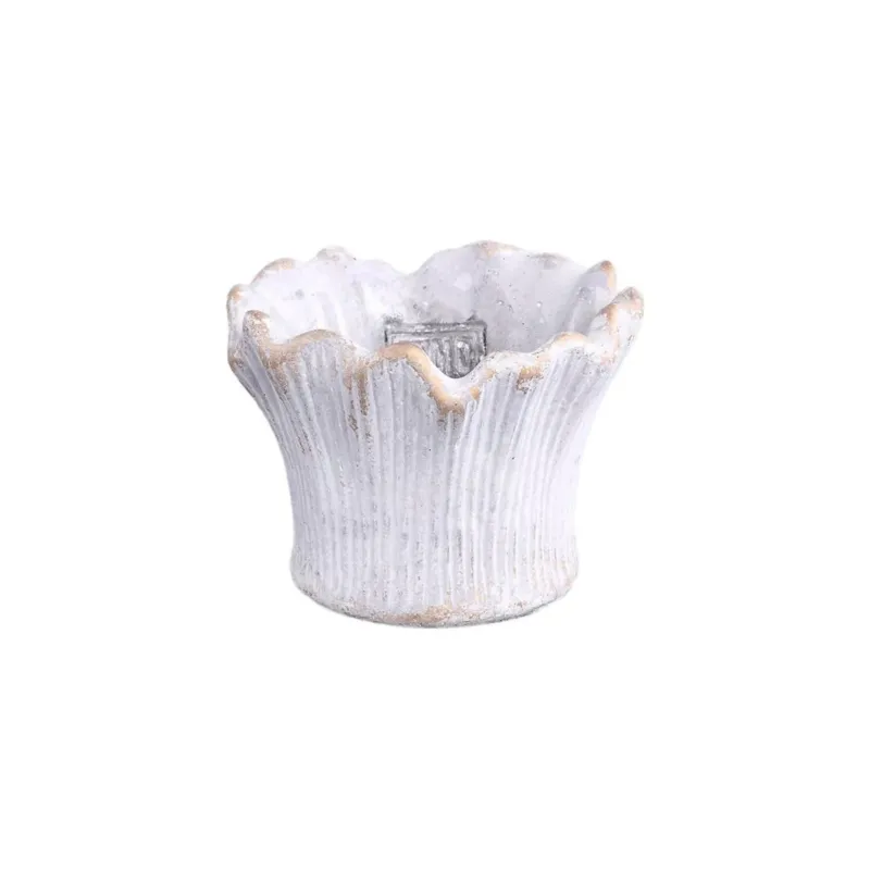 Zementtopf - Casor 12.0 x 12.0 x 9.0 cm von PTMD - Esszett Luxury | Stilvolles Wohnen mit Charakter